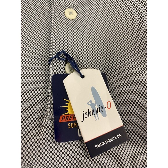 Men's Johnnie-O Prep Formance Jersey Poe Printed Polo/GOLF Shirt Black XXL/2XL - Picture 9 of 11